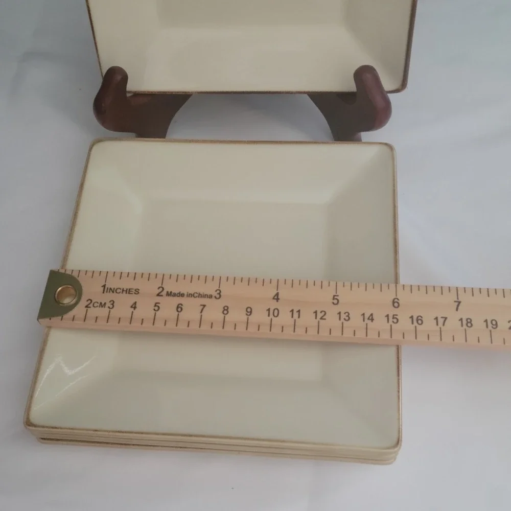 Pottery Barn Asian Square Plates 6